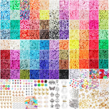 13200PCS Colorful Polymer Clay Beads Set with Alphabet Letters for DIY Jewelry Making and Craft Projects