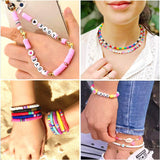 13200PCS Colorful Polymer Clay Beads Set with Alphabet Letters for DIY Jewelry Making and Craft Projects - 45-Degree Angle