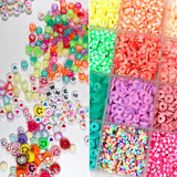 13200PCS Colorful Polymer Clay Beads Set with Alphabet Letters for DIY Jewelry Making and Craft Projects - Rear View