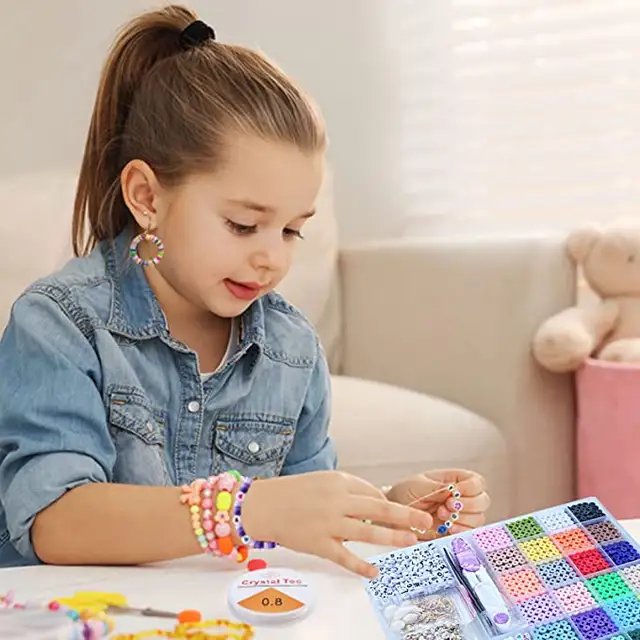 6000-Piece DIY Polymer Clay Heishi Beads Kit in 24 Colors for Creative Jewelry Making and Bracelet Design
