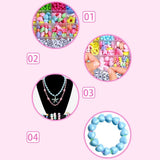 950-Piece Colorful Acrylic Beads Kit with Alphabet Beads for Creative Jewelry Making - Rear View