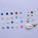 18 Colors 6mm Flat Round Disc Beads 3900pcs Polymer Soft Clay Beads For DIY Jewelry Making - Side View