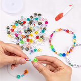 18 Colors 6mm Flat Round Disc Beads 3900pcs Polymer Soft Clay Beads For DIY Jewelry Making - Top-Down View