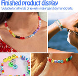 18 Colors 6mm Flat Round Disc Beads 3900pcs Polymer Soft Clay Beads For DIY Jewelry Making - Close-Up Angle