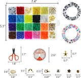 18 Colors 6mm Flat Round Disc Beads 3900pcs Polymer Soft Clay Beads For DIY Jewelry Making - Low Angle