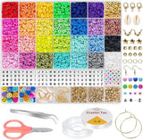 Vibrant 28-Color 6380-Piece Heishi Polymer Clay Bead Jewelry Kit with Smiley Face and Accessories