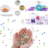 28 Color Polymer Clay Bead Jewelry Making Kit - 7860 Pieces of Alphabet & Decorative Beads for Creative Bracelets - Side View