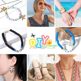 28 Color Polymer Clay Bead Jewelry Making Kit - 7860 Pieces of Alphabet & Decorative Beads for Creative Bracelets - 45-Degree Angle