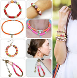 24-Color Polymer Clay Beads Jewelry Making Kit – 7200pcs Round Disc Spacer Beads for Creative Crafting - Top-Down View