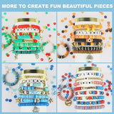 24-Color Polymer Clay Beads Jewelry Making Kit – 7200pcs Round Disc Spacer Beads for Creative Crafting - 45-Degree Angle