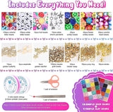 DIY 25000 Pcs A-Z Letter Beads & Polymer Clay Jewelry Making Kit for Unique Bracelets - Front View