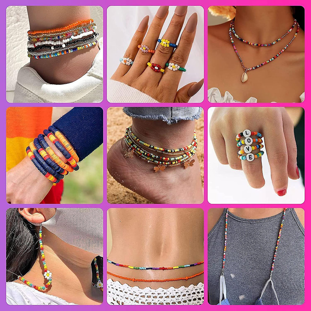 DIY 25000 Pcs A-Z Letter Beads & Polymer Clay Jewelry Making Kit for Unique Bracelets