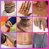 DIY 25000 Pcs A-Z Letter Beads & Polymer Clay Jewelry Making Kit for Unique Bracelets - Side View