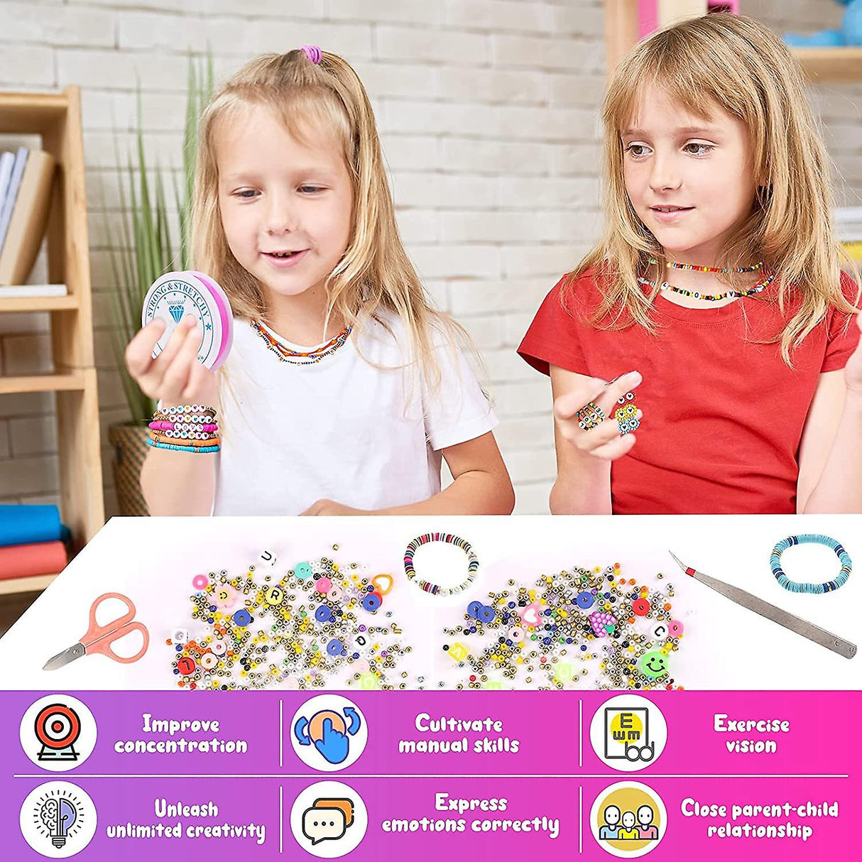 DIY 25000 Pcs A-Z Letter Beads & Polymer Clay Jewelry Making Kit for Unique Bracelets