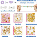 Heishi Alphabet Bead with Charm Pendant Set 48 Colors 35000pcs 2mm Glass Seed Beads Jewelry Making Kit
