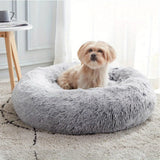 XL-70cm pink PawfectFriend Dog Pet Cat Calming Bed Plush Beds Large Fluffy Donut Comfy Cushion Puppy Mat - Extra Image