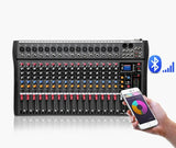 Hridz 16 Channels Audio Sound Mixer Mixing DJ Console USB with 48V Phantom Power - Top-Down View