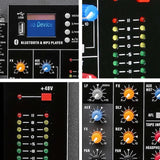 Hridz 16 Channels Audio Sound Mixer Mixing DJ Console USB with 48V Phantom Power - Low Angle