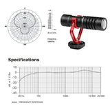 Hrid MG1 Compact Cardioid Shotgun Lavalier Microphone for Smartphones and Cameras - 45-Degree Angle