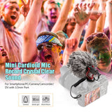 Hrid MG1 Compact Cardioid Shotgun Lavalier Microphone for Smartphones and Cameras - Close-Up Angle