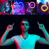 Hridz Makeup Selfie 10inches 26cm RGB Ringlight Dimmable LED Fill Ring Lamp