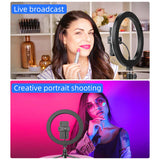Hridz Makeup Selfie 10inches 26cm RGB Ringlight Dimmable LED Fill Ring Lamp - Extra Image