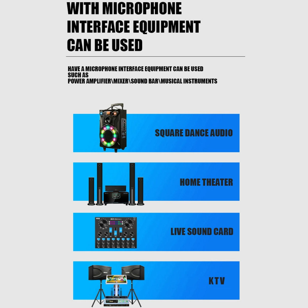 HridZ Dual Channel UHF Wireless Microphone System with Rechargeable Mics for Performances and Events