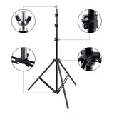 Heavy-Duty 2.6M x 3M Backdrop Support System for Professional Photography and Video Studio Use - 45-Degree Angle