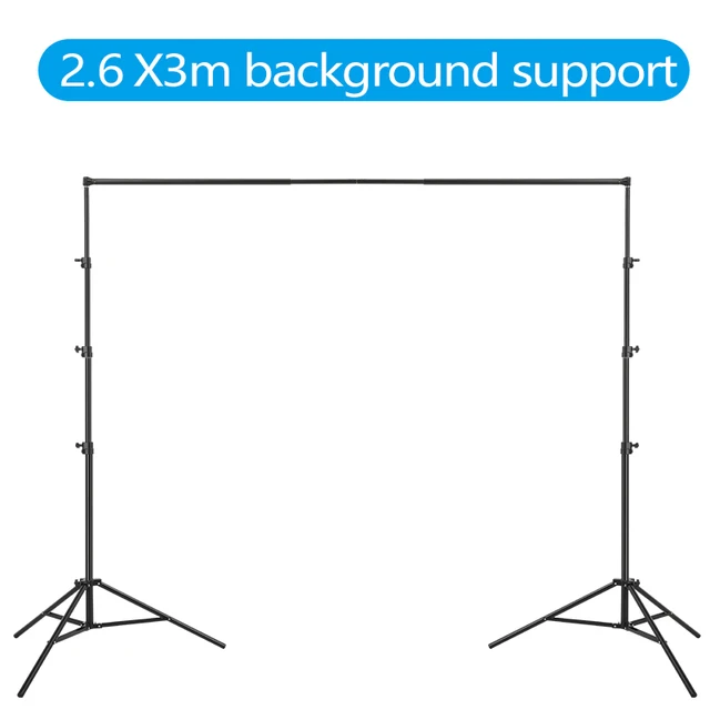 Heavy-Duty 2.6M x 3M Backdrop Support System for Professional Photography and Video Studio Use