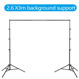 Heavy-Duty 2.6M x 3M Backdrop Support System for Professional Photography and Video Studio Use - Close-Up Angle