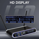 Hridz Wireless UHF Microphone Kit Dual Handheld Mics with 100m Range Receiver for Karaoke Meetings Parties - Top-Down View