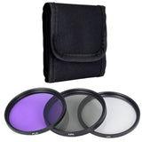 Hridz 3pcs UV CPL FLD Lens Filter Combo pack with Pouch for SLR Camera Colour Lens UV Filter - 49mm - Rear View