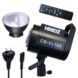 HRIDZ CB-VL100 100W Battery-Operated Bi-Colour Dimmable LED Video Light Outdoor Cob - Side View