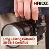 Hridz BLK22 Battery and Dual charger pack for Panasonic DMW-BLK22 LUMIX DSLR - combo-pack - 45-Degree Angle