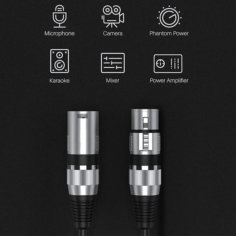 10m Hridz XLR Cable Male To Female Audio Output and Input Apply To KTV Microphone