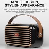 Classic Retro Bluetooth Speaker: Portable High-Quality Stereo Sound for Any Setting - Rear View