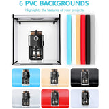 HRIDZ 60cm Portable Photo Studio LED Light Tent Bar Cube Soft Box Room - Side View