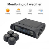 HRIDZ 1050 Solar-Powered Wireless Tire Pressure Monitoring System with 4 Sensors - Front View