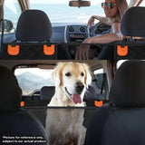 Black PawfectFriend Hard Bottom Car Back Seat Extender & Hammock for Dogs – 63x132cm Waterproof, Heavy-Duty Pet Seat Protector - Front View