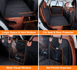 Black PawfectFriend Hard Bottom Car Back Seat Extender & Hammock for Dogs ??63x132cm Waterproof, Heavy-Duty Pet Seat Protector