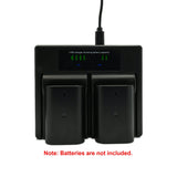 Hridz DMW-BLF19 Dual Charger For Panasonic GH3 & GH4 camera batteries - Rear View
