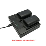 Hridz DMW-BLF19 Dual Charger For Panasonic GH3 & GH4 camera batteries - Close-Up Angle