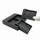 HRIDZ LP-E6 2 Batteries and 1 Dual Charger for Canon LP-E6n LP E6 Battery - Low Angle