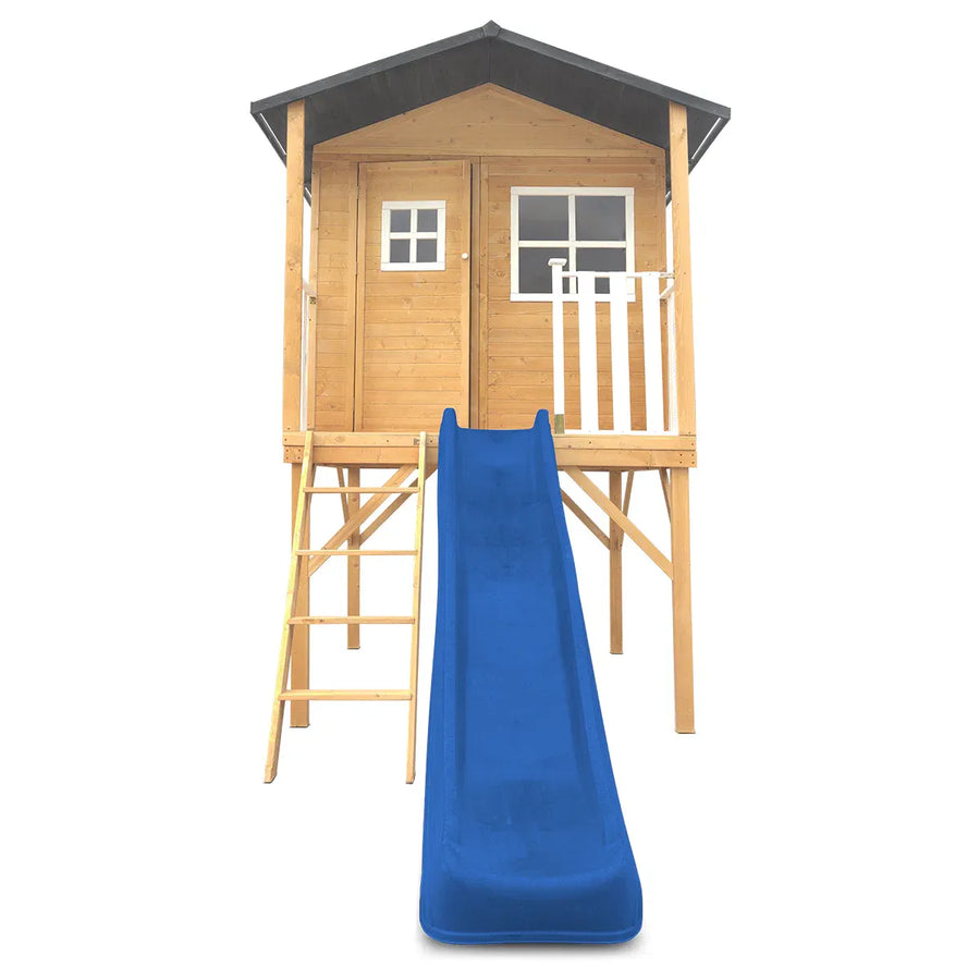Lifespan Kids Burleigh Cubby House with 2.2m Slide (Blue)