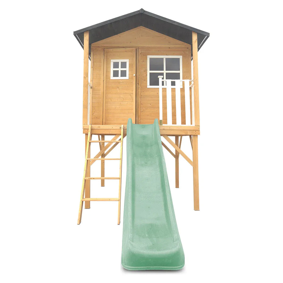Lifespan Kids Burleigh Cubby House with 2.2m Slide (Pastel Green)
