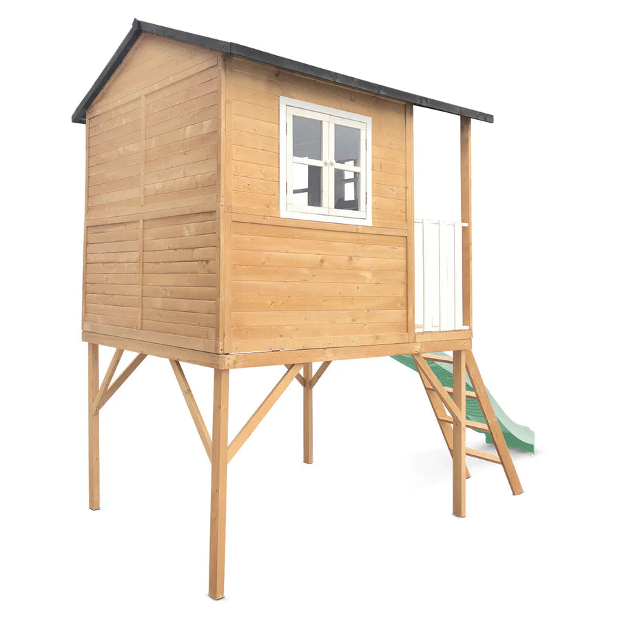 Lifespan Kids Burleigh Cubby House with 2.2m Slide (Pastel Green)