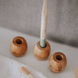 Bamboo Toothbrush Stand - Front View