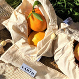 Farmer's Market Bundle | 6 Cotton Vegetable Bags - Low Angle