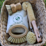 Eco Cleaning - Bamboo Scrubbing Brushes set of 4 - Front View