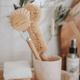 Bamboo Dishwashing Brush | Eco Dish Brush with replaceable head - Rear View